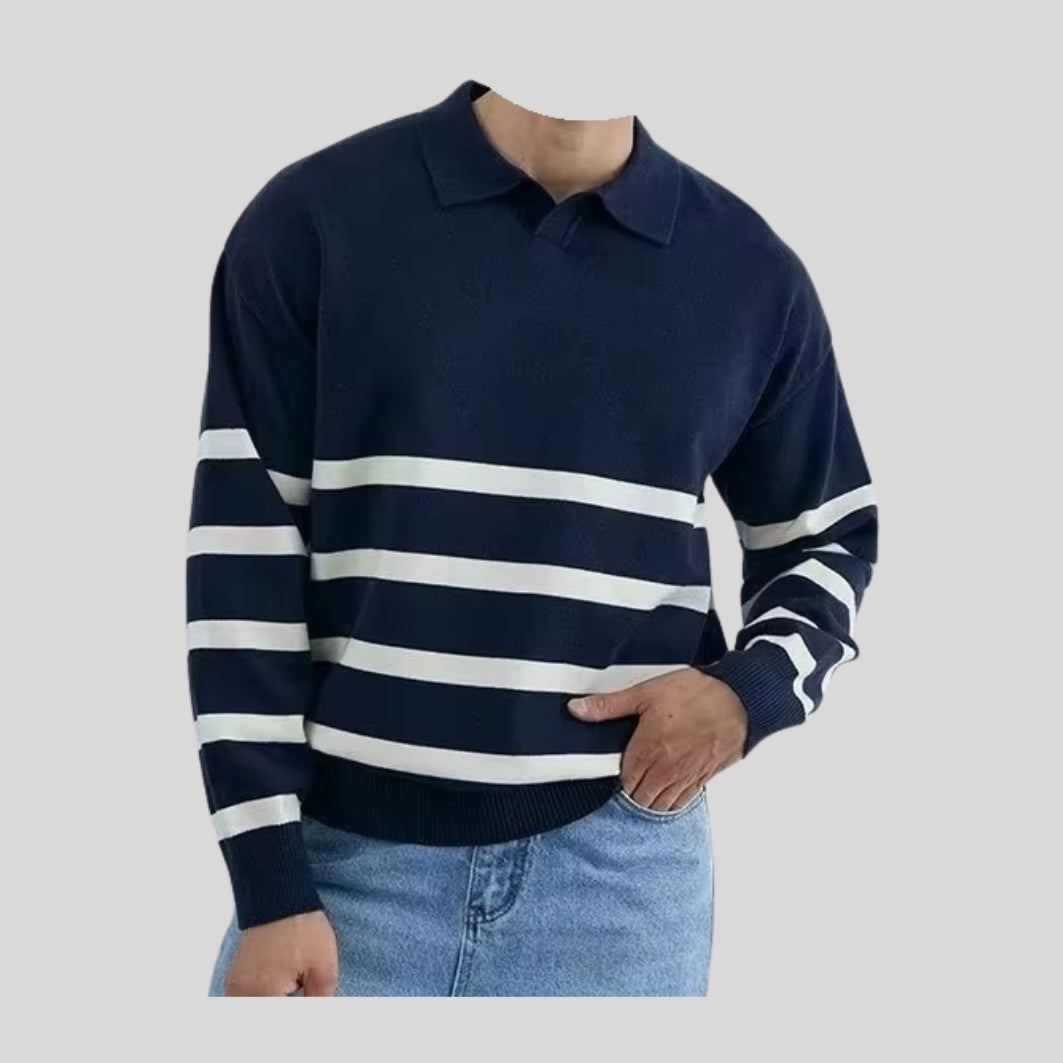 Drapoura™ Men's Striped Knit Sweater