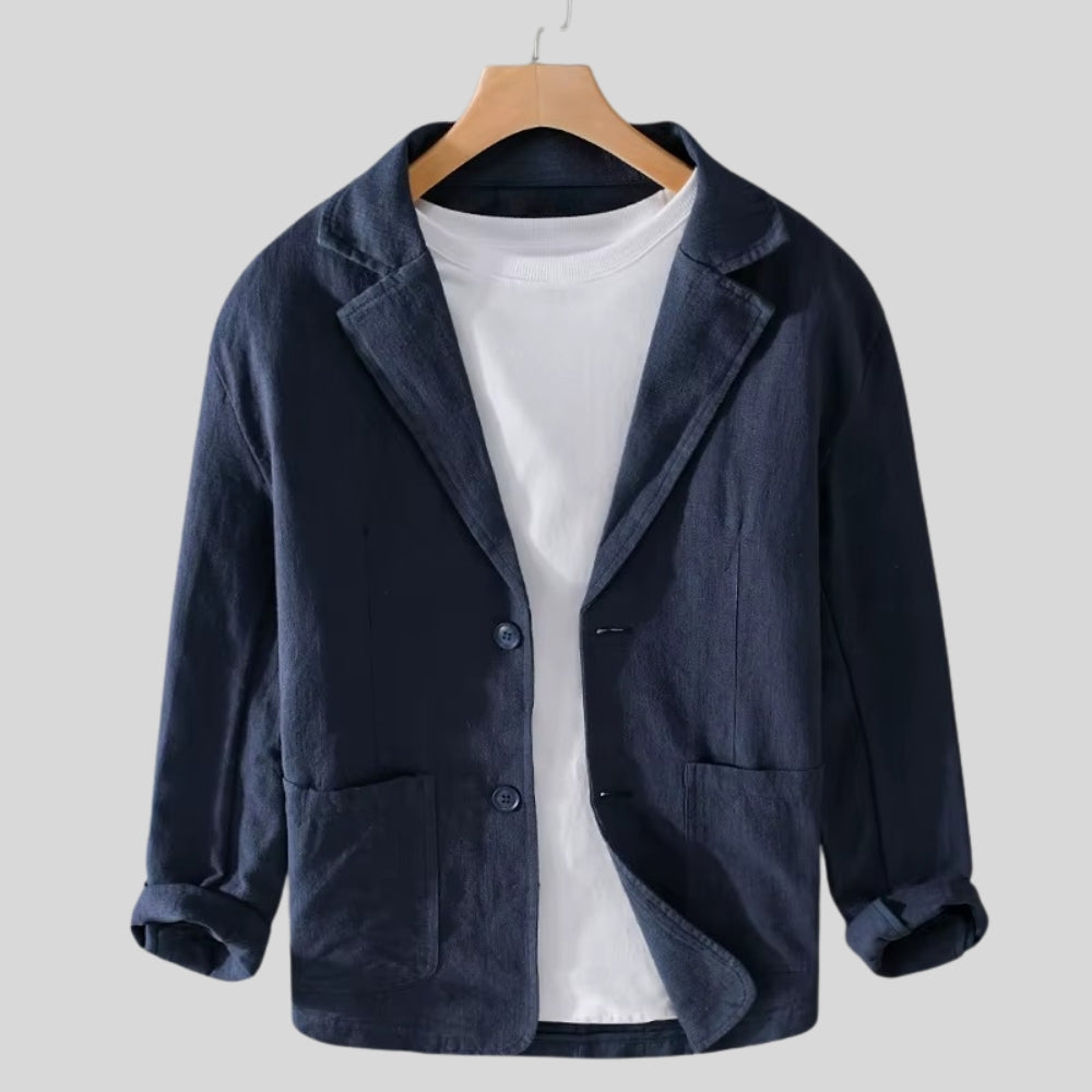 Noah Striped Linen Jacket