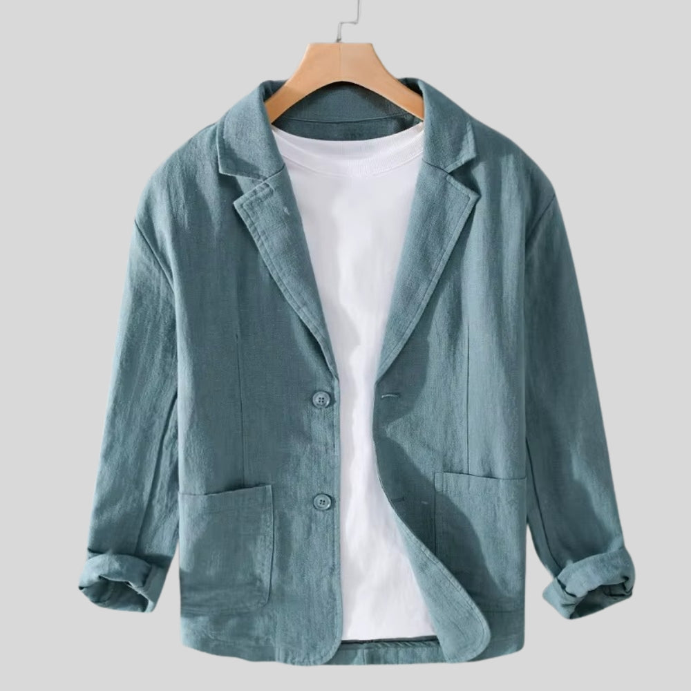 Noah Striped Linen Jacket