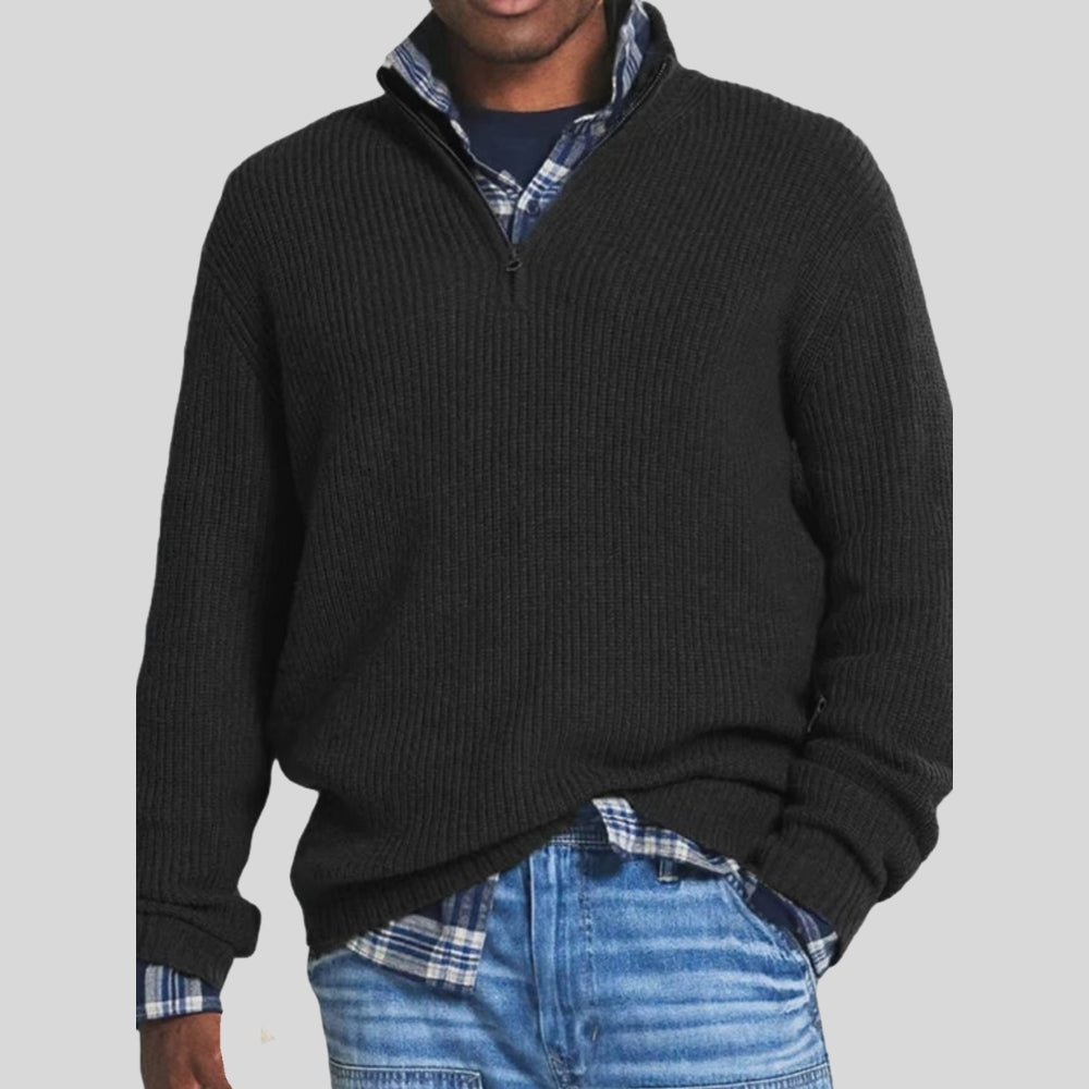 Drapoura™ Men's Casual Loose Zipper Collar Sweater