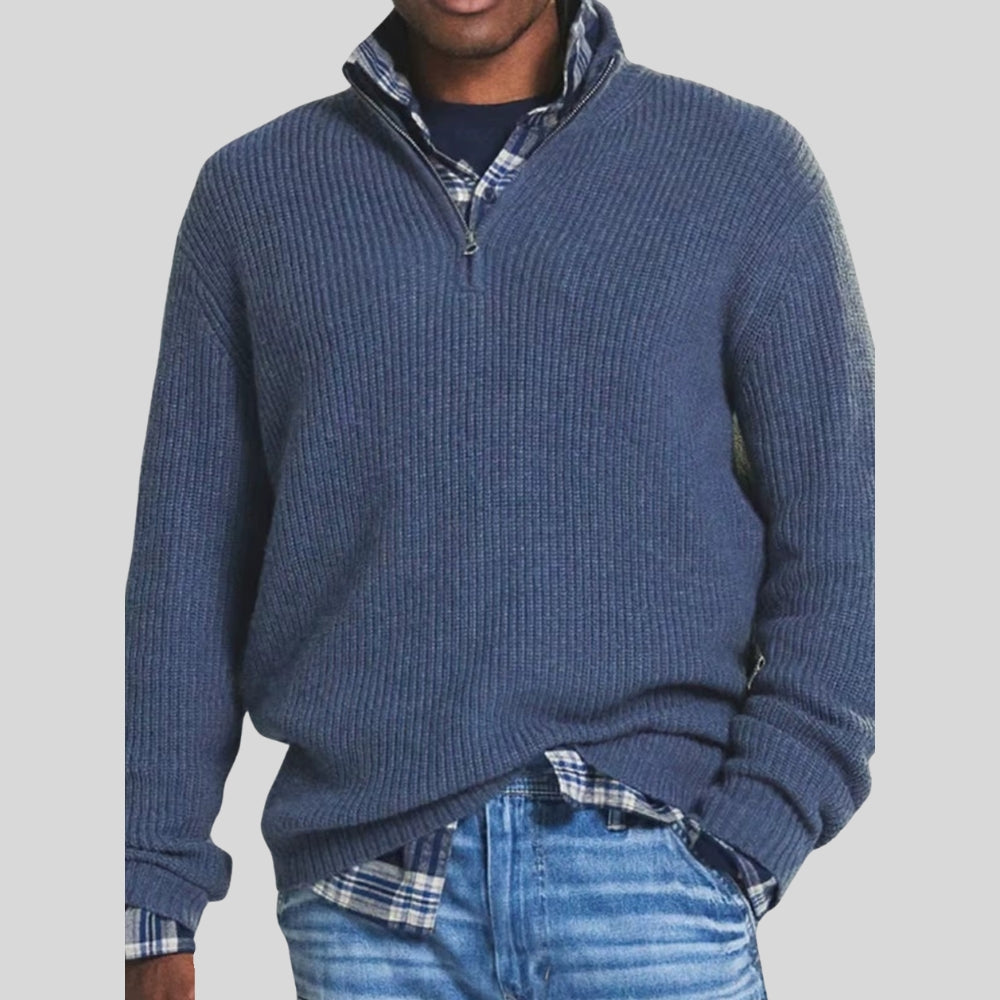 Drapoura™ Men's Casual Loose Zipper Collar Sweater