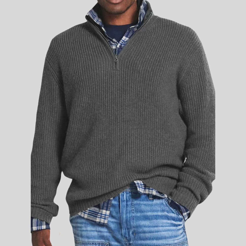 Drapoura™ Men's Casual Loose Zipper Collar Sweater