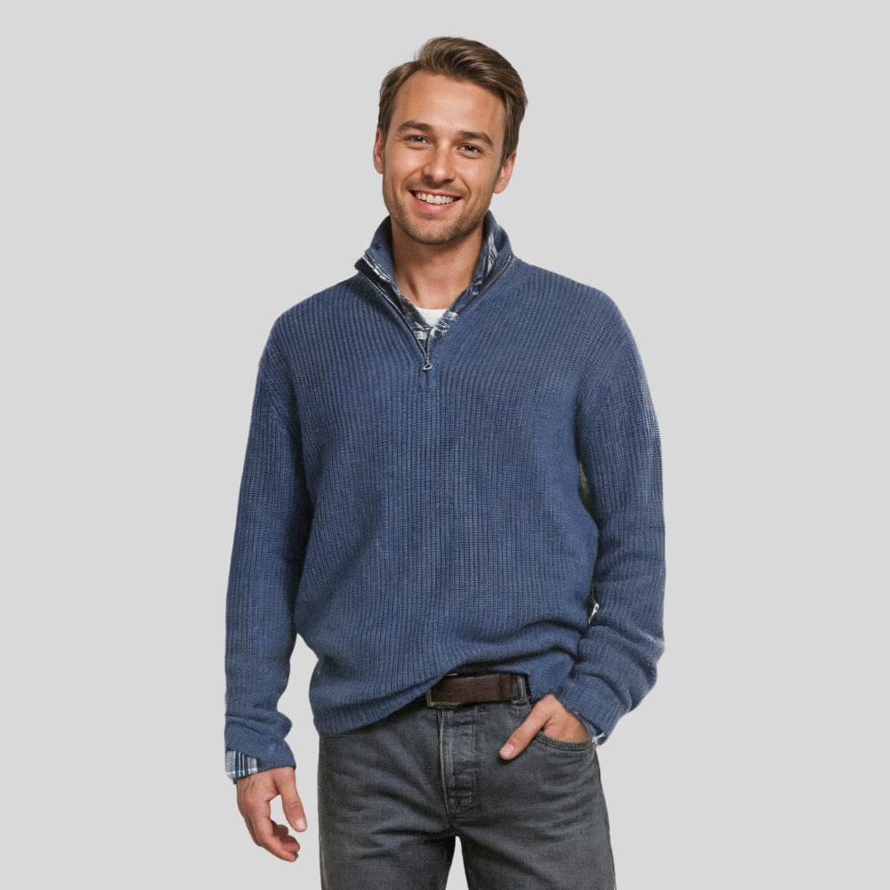 Drapoura™ Men's Casual Loose Zipper Collar Sweater