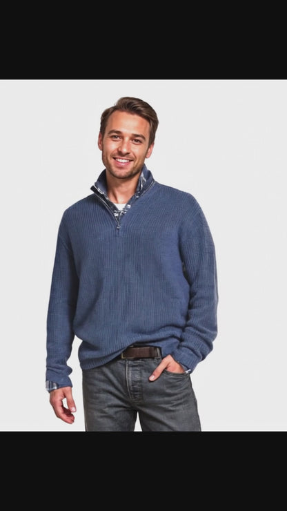 Drapoura™ Men's Casual Loose Zipper Collar Sweater